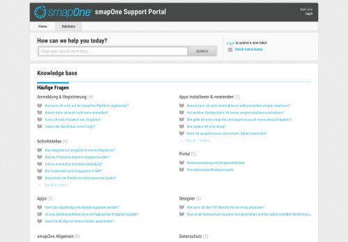 
                            3. smapOne Support Portal: Solutions