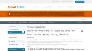 
                            3. Smart Artist Internet Pty Ltd - Knowledgebase - How do I download the ...