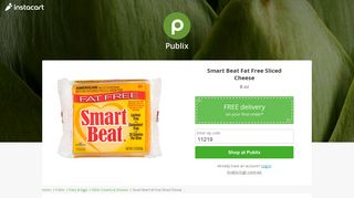 
                            9. Smart Beat Fat Free Sliced Cheese (8 oz) from Publix - Instacart