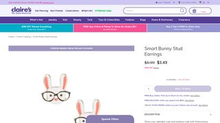 
                            10. Smart Bunny Stud Earrings | Claire's US
