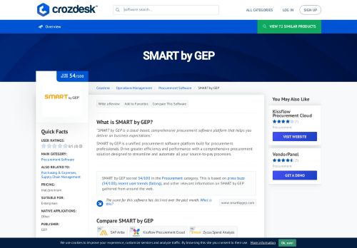 
                            8. SMART by GEP Reviews, Pricing and Alternatives | Crozdesk