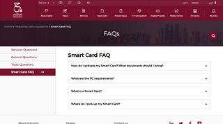 
                            4. Smart Card FAQ - Hukoomi - Qatar E-government