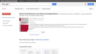 
                            11. Smart Card Research and Advanced Applications: 16th International ...