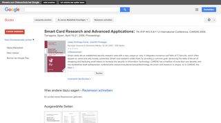 
                            8. Smart Card Research and Advanced Applications: 7th IFIP WG ... - Google Books-Ergebnisseite