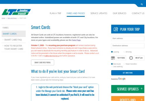 
                            2. Smart Cards – London Transit Commission