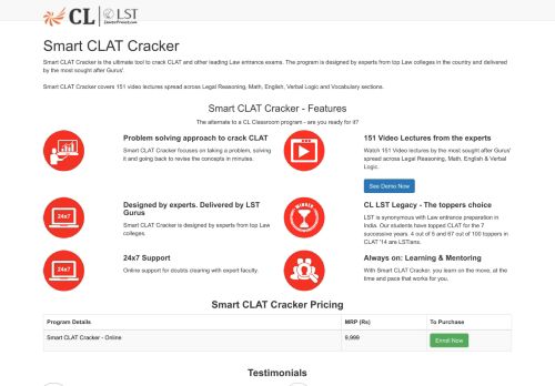 
                            1. Smart CLAT Cracker - Law Entrance