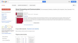 
                            12. Smart Computing and Communication: First International Conference, ...