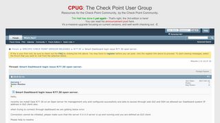 
                            8. Smart Dashboard login issue R77.30 open server. - CPUG