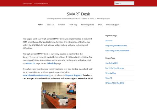 
                            4. SMART Desk – Providing Technical Support to the Staff and Students ...