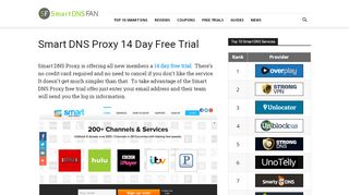 
                            10. Smart DNS Proxy 14 Day Free Trial - Smart DNS Fan
