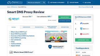 
                            9. Smart DNS Proxy Reviews: Overview, Pricing and Features