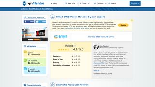 
                            4. Smart DNS Proxy - vpnMentor