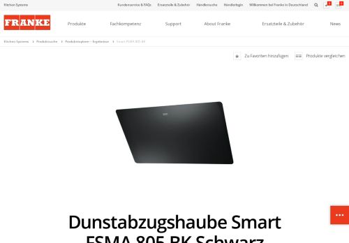 
                            12. Smart | FSMA 805 BK | Glas schwarz | Dunstabzugshauben - Franke