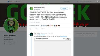
                            4. Smart Gojek GoT on Twitter: 