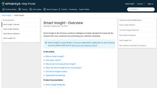 
                            12. Smart Insight - Overview – Emarsys