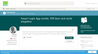 
                            11. Smart Login App streikt, PIN lässt sich nicht e... | DATEV-Community