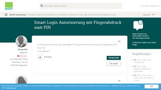 
                            13. Smart Login Autorisierung mit Fingerabdruck sta... | DATEV-Community