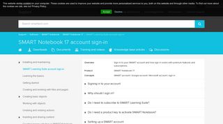 
                            7. SMART Notebook 17 account sign-in - SMART Technologies