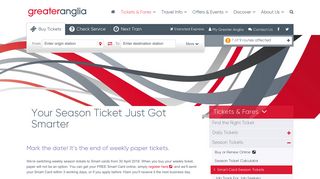 
                            5. Smart Season Tickets - Greater Anglia Smart Card | Greater Anglia