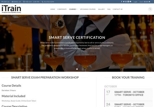 
                            12. Smart Serve Certification - Server & Bartender - iTrain International