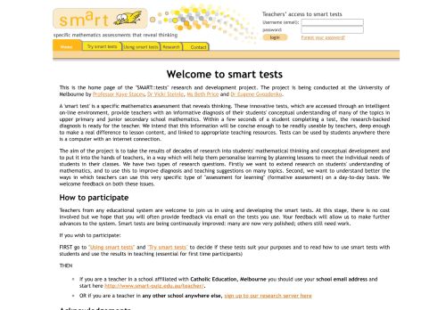 
                            4. Smart tests - homepage