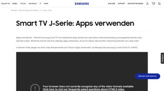 
                            4. Smart TV J-Serie: Apps verwenden | Samsung Service DE