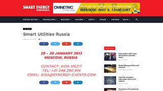 
                            12. Smart Utilities Russia | Smart Energy International