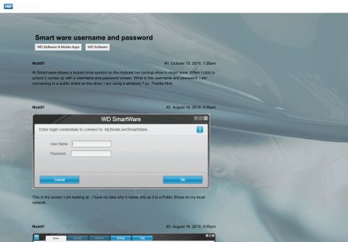 
                            4. Smart ware username and password - WD Software - WD Community