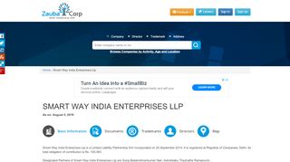 
                            13. SMART WAY INDIA ENTERPRISES LLP - Company, directors and ...