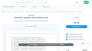 
                            8. Smartbacc questions for the blood system - IB SL Biology - Stuvia