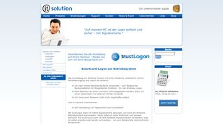 
                            5. Smartcard-Logon am Betriebssystem: trustLogon - IT Solution