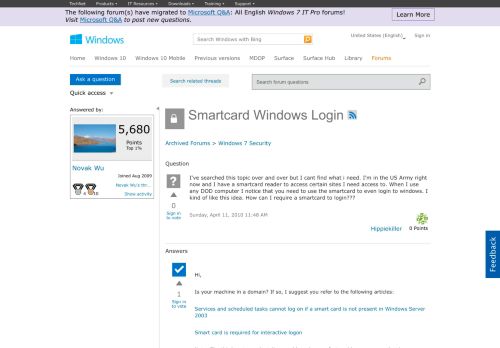 
                            7. Smartcard Windows Login - Microsoft