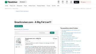 
                            8. Smartcruiser.com - A Big Fat Liar!!! - Cruises Forum - ...