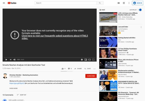 
                            5. Smarte Nischen Analyse mit dem SeoHunter Tool - YouTube