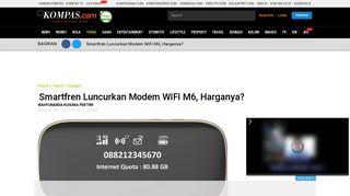 
                            6. Smartfren Luncurkan Modem WiFi M6, Harganya? - Kompas.com