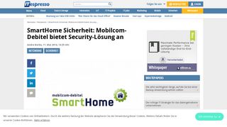 
                            12. SmartHome Sicherheit: Mobilcom-Debitel bietet Security-Lösung an ...