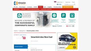 
                            5. Smartinit doo Novi Sad - Osnovni podaci o firmi - eKapija