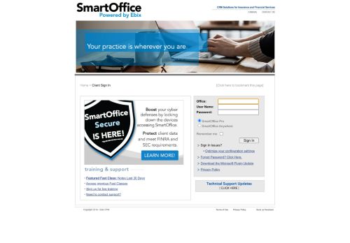 
                            4. SmartOffice Client Sign In - Ebix CRM