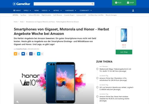 
                            12. Smartphones von Gigaset, Motorola und Honor - Herbst ... - GameStar