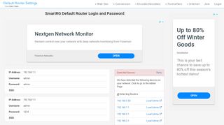 
                            1. SmartRG Default Router Login and Password - Clean CSS