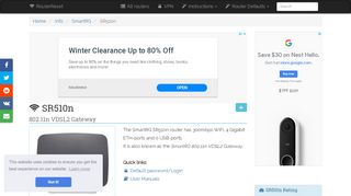 
                            2. SmartRG SR510n Default Password & Login, Manuals and Reset ...