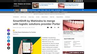 
                            12. SmartShift by Mahindra to merge with logistic solutions provider Porter ...