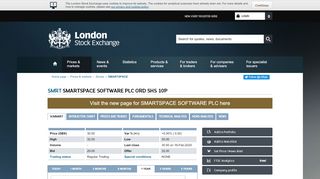 
                            9. SMARTSPACE share price (SMRT) - London Stock Exchange