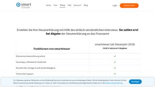 
                            9. smartsteuer Preise ⇒ Perfekte Steuererklärung, geringe Kosten