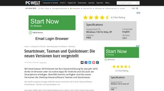 
                            13. Smartsteuer, Taxman und Quicksteuer: Die neuen Versionen kurz ...