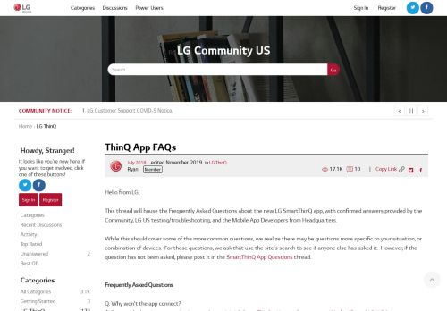 
                            5. SmartThinQ App FAQs — LG - Ask the Community