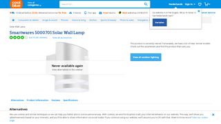 
                            9. Smartwares 5000701 Solar Wall Lamp - Before 23:59, delivered ...