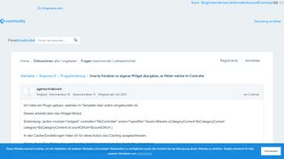 
                            12. Smarty Variablen an eigenes Widget übergeben, es fehlen welche im ...