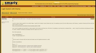
                            1. Smarty :: View topic - Login System with Smarty