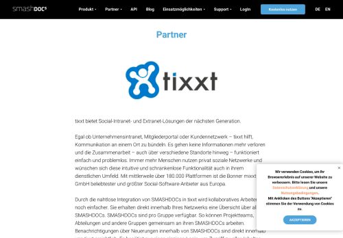 
                            5. SMASHDOCs Partner - tixxt - Social-Intranet- und Extranet-Lösungen